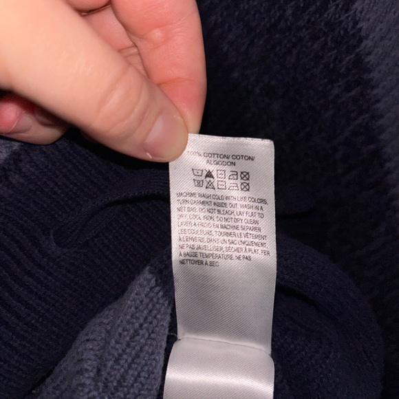 Lucky Brand 100% Cotton Blue Striped Sweater Hoodie - Picture 7 of 7